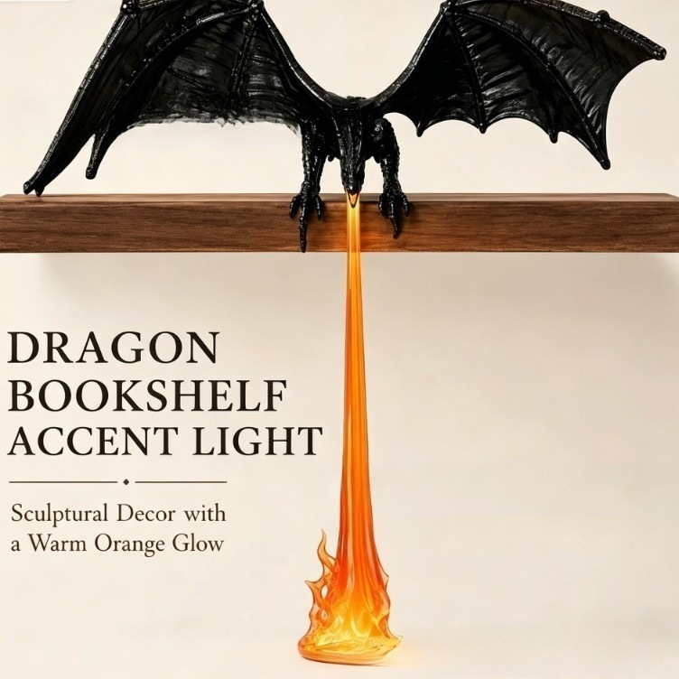 3D Printing Article - 3D Printed Fire Breathing Dragon Lamp