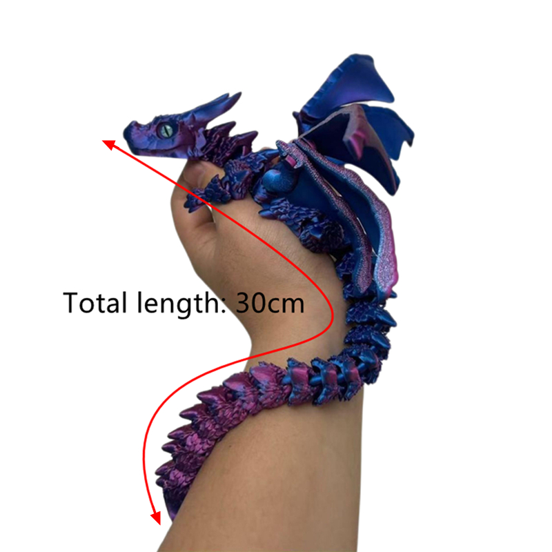 3D Printing Article - 3D Printed Winged Carriage Dragon Figurine
