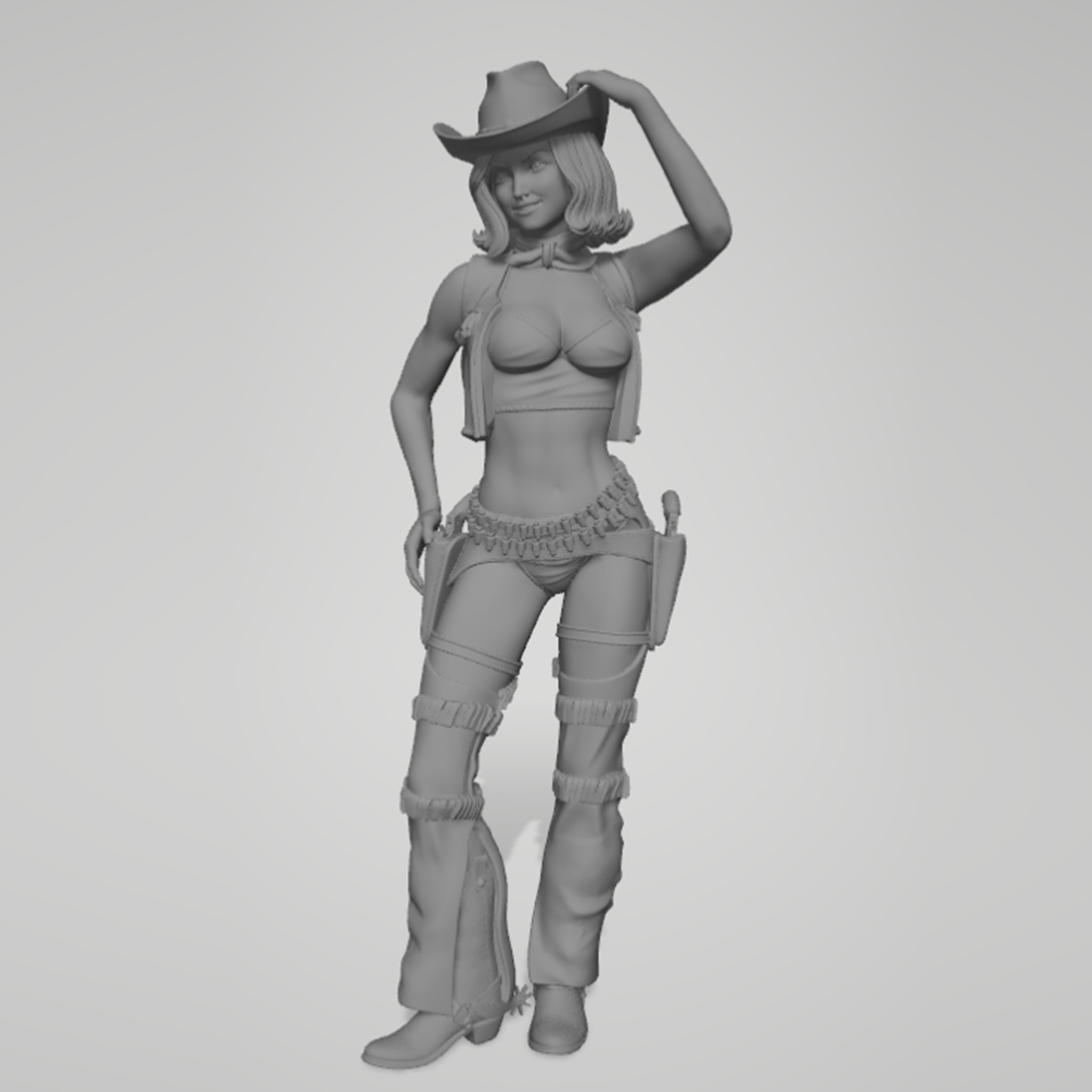 1/24 1/18 1/12 cowboy girl Una - 3D Printing Article 评论和价格