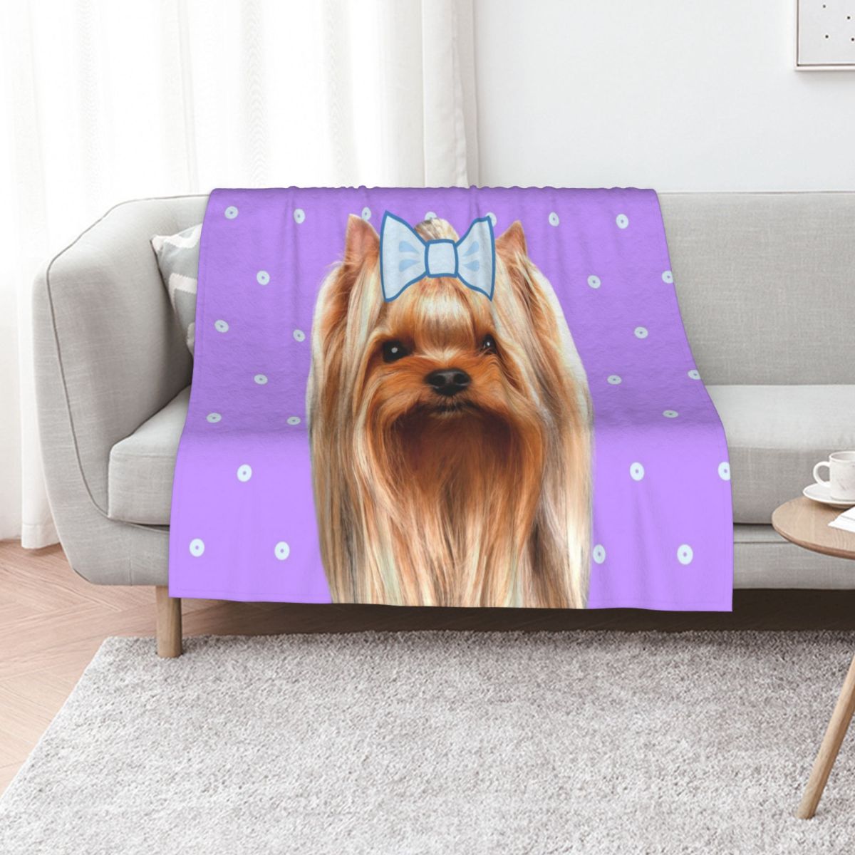Cute purple yorkshire Throw Bl - 3D Printing Yorkshire 评论和价格