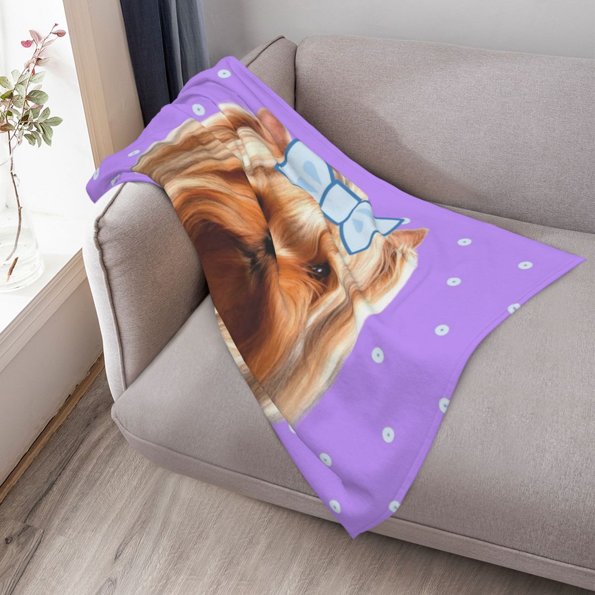 Cute purple yorkshire Throw Bl - 3D Printing Yorkshire 评论和价格