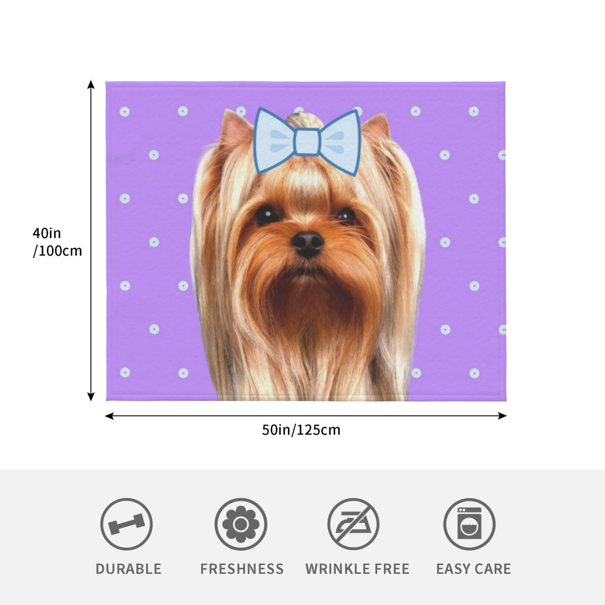 Cute purple yorkshire Throw Bl - 3D Printing Yorkshire 评论和价格