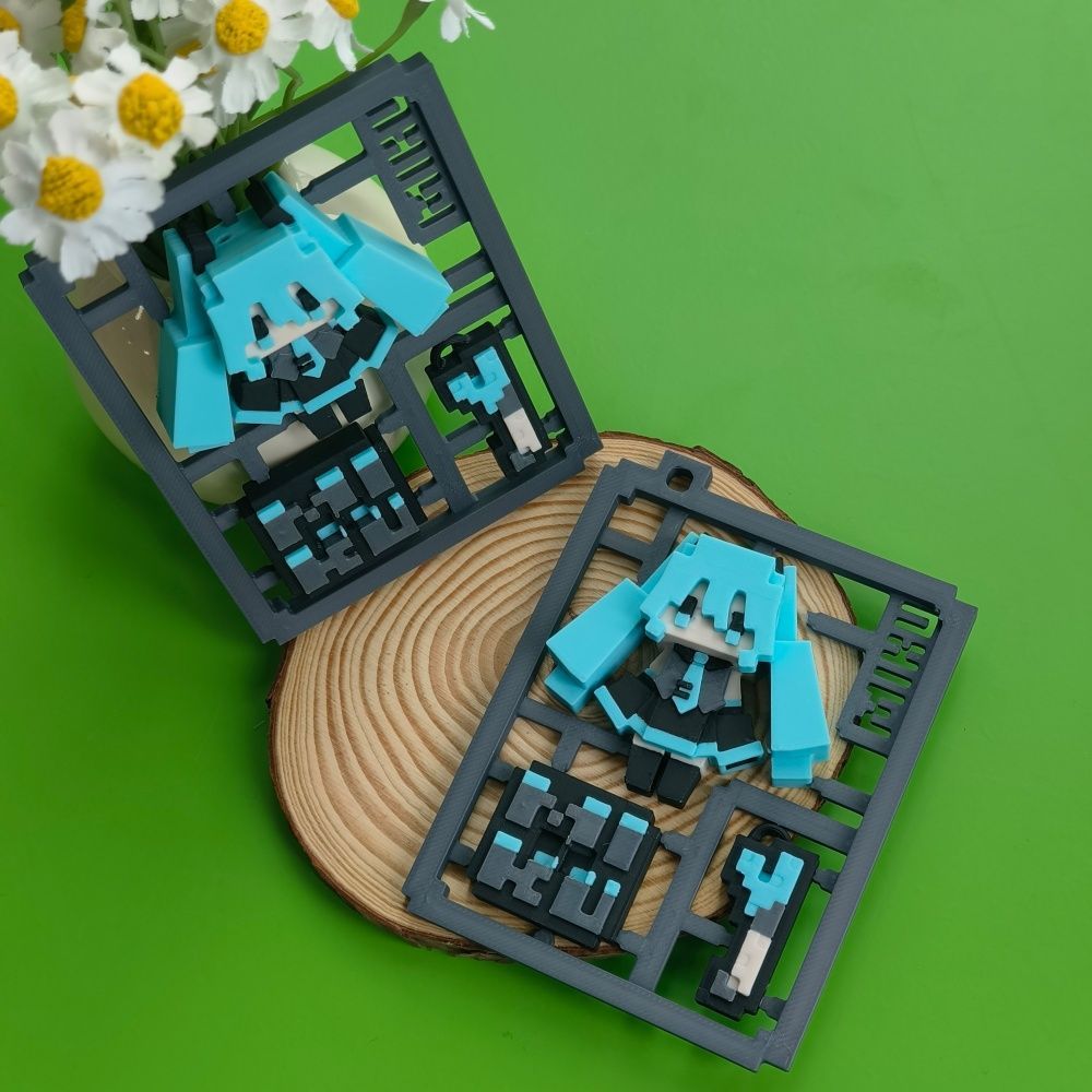 3D Printed Cute Pixel Hatsune  - 3D Printing Model Free 评论和价格