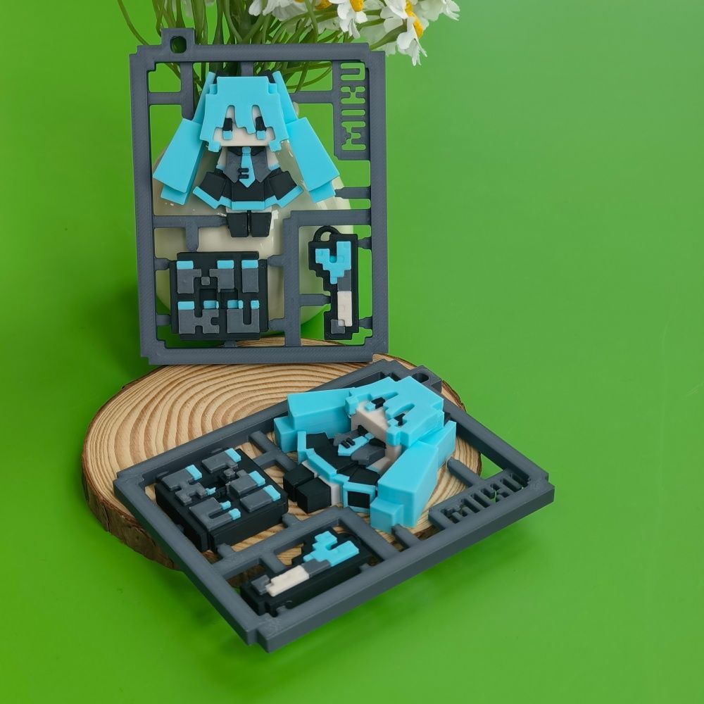 3D Printed Cute Pixel Hatsune  - 3D Printing Model Free 评论和价格